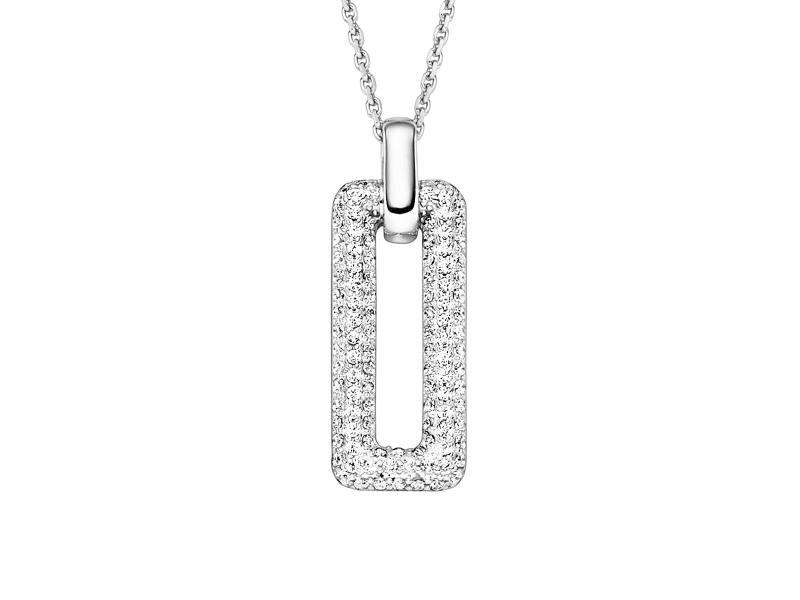 Viventy Anhänger mit Kette, 108 Zirkonia, Silber