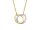 Viventy Collier 925/-Silber Gelbgold Anhänger mit 25 Zirkonia 42+3 cm