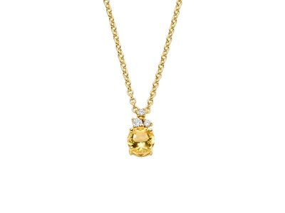 Viventy Anhänger mit Kette 925/- Silber Gelbgold 1...