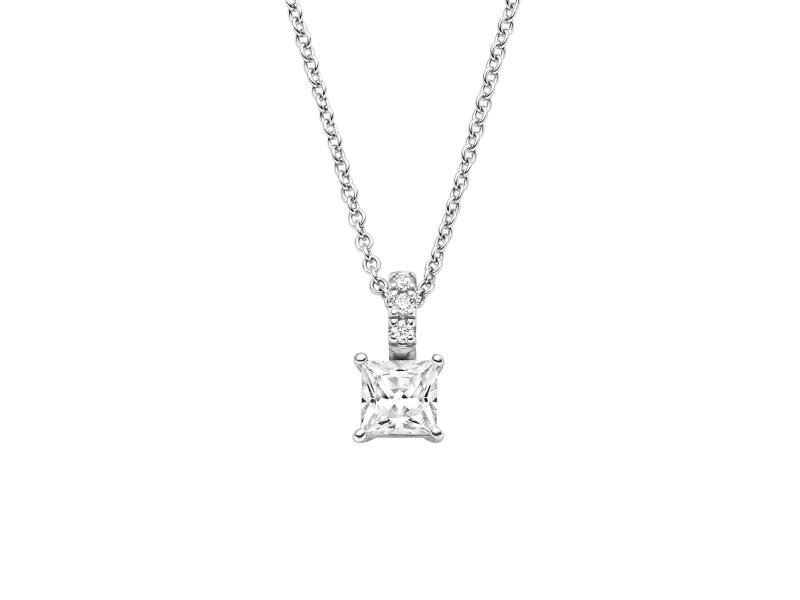 Viventy Kette mit Anhänger 925/- Silber rhodiniert 4 Zirkonia