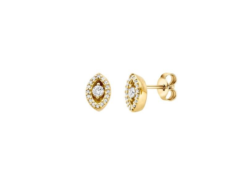 Viventy Ohrstecker 34 Zirkonia 925/- Silber vergoldet 9 x 6 mm