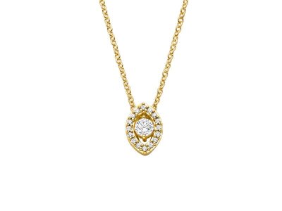 Viventy Collier 925/- Silber Gelbgold mit 17 Zirkonia...