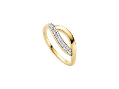 Viventy Damenring 35 Zirkonia 925/- Silber vergoldet