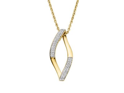 Viventy Anhänger mit Kette 925/- Silber vergoldet 54...