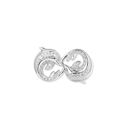Seinerzeit White Delfin Infinity Anhänger SZA-3990-490