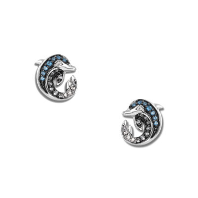 Seinerzeit Blue Delfin Infinity Ohrringe SZA-2960-490