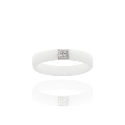 Ring,ES,Keramik weiß,CZ