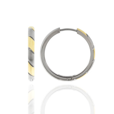 Creole Titan, matt, IP vergoldet poliert, 2,6 mm breit,...