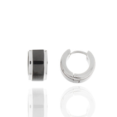 Creole,Edelstahl,poliert,schwarz,13mm