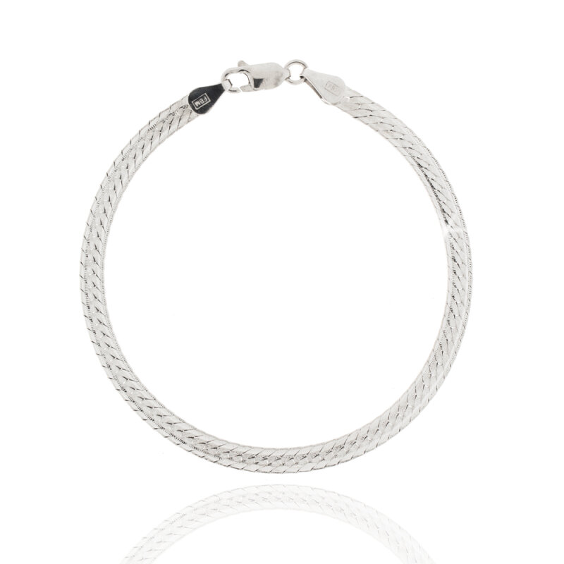 Armband,925/-,rhod.,Fantasie,4,2mm,19cm