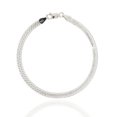 Armband,925/-,rhod.,Fantasie,4,2mm,19cm