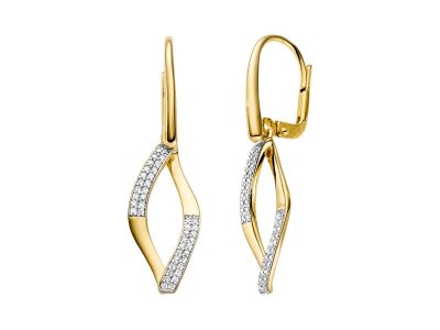 Viventy Ohrhänger 88 Zirkonia 925/-Silber Gelbgold...