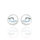 Ohrstecker 925/-,rhod.,poliert/gebürstet,Welle,Ø10mm, blaue Zirkonia