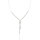 Y-Collier 925/- Silber, rhodiniert, Zirkonia, 2,8mm breit, 40 + 2cm + 3cm