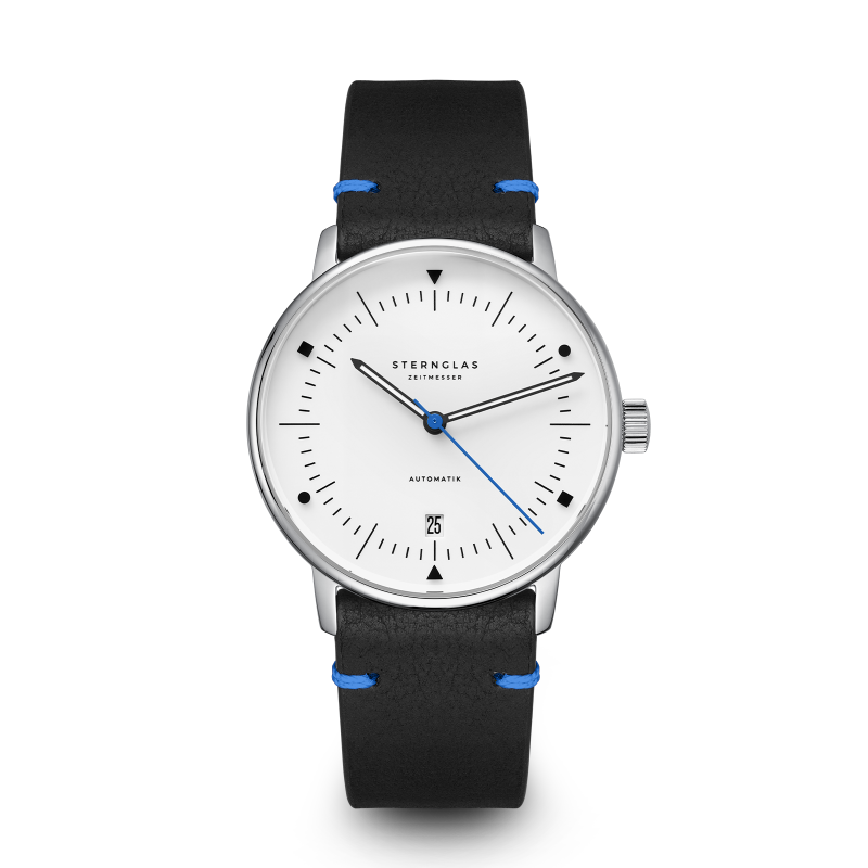 Sternglas Naos Automatik Edition Bauhaus X blau silber / Vintage 20 nero-blau