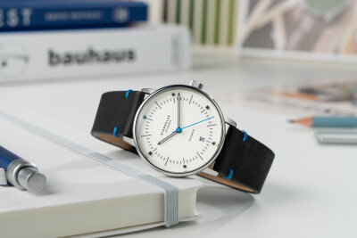 Sternglas Naos Automatik Edition Bauhaus X blau silber / Vintage 20 nero-blau