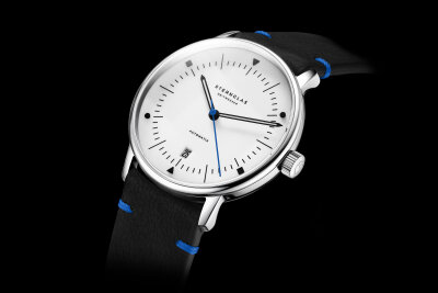 Sternglas Naos Automatik Edition Bauhaus X blau silber / Vintage 20 nero-blau