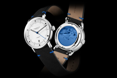 Sternglas Naos Automatik Edition Bauhaus X blau silber / Vintage 20 nero-blau