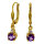 Pendelohrhänger 333/-Gelbgold Amethyst / Zirkonia