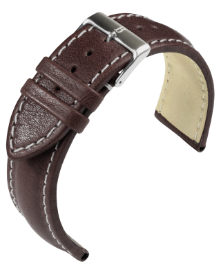 Uhrenlederarmband Chronomaster dunkelbraun 22 mm