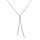 Collier 925/- Silber, rhodiniert, Zirkonia, 42,5cm