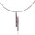 Edelstahl Collier Kristallsteine weiß/rosa, Draht mehrreihig, 42 + 5 cm