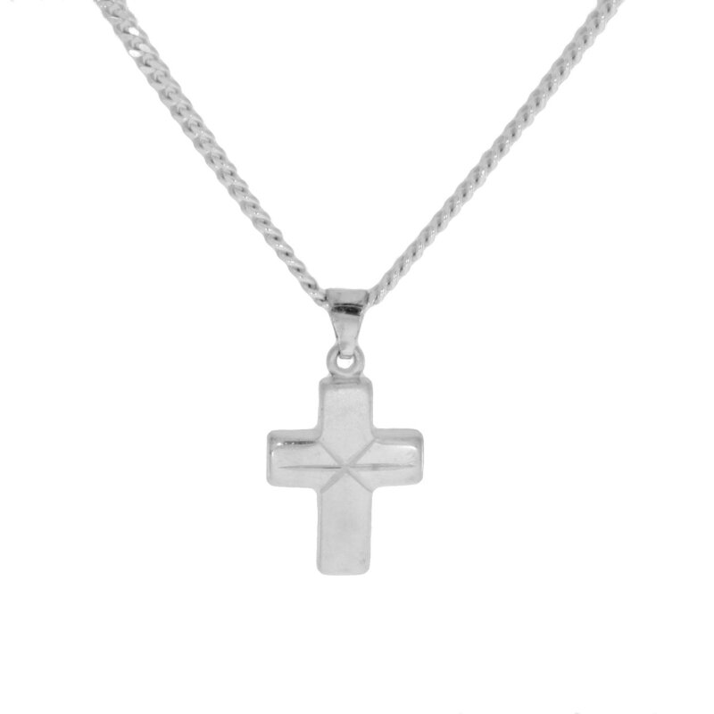 Kettenanhänger Kreuz Sterlingsilber 925/- 13 x 10 mm