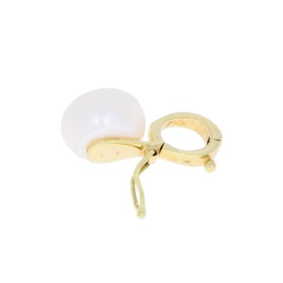 Perlen Clipanhänger 585/- Gelbgold 25  x 11,5 mm