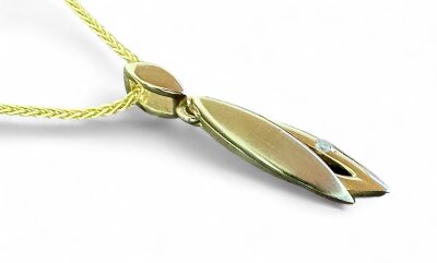 Kettenanhänger 585/- Gelbgold mmit Brillant 0,015ct...