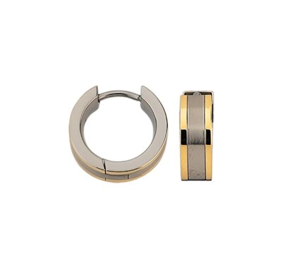 Scharniercreolen Titan bicolor 15 x 5 mm matt / teils...
