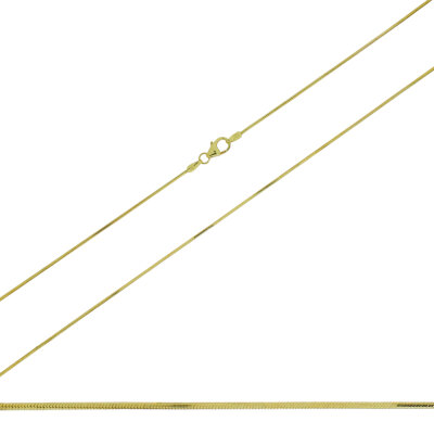 Schlangenkette 8-kant 585/-Gelbgold 40 cm 1,0 mm