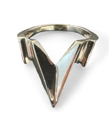 Silberring 925/- in moderner Form Gr. 50