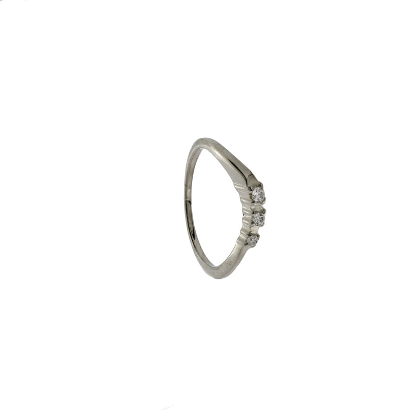 Silberring mit Zirkoniabesatz 925/- Sterlingsilber rhodiniert Gr. 54