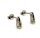 Silber-/ Gold Ohrstecker mit Brillantbesatz (925/- / 585/-GG) 9 x 4 mm