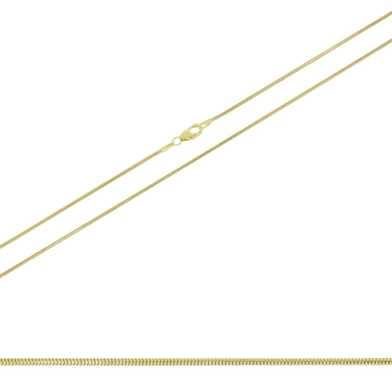 Schlangenkette 585/-GG 40 cm 1,2 mm massiv
