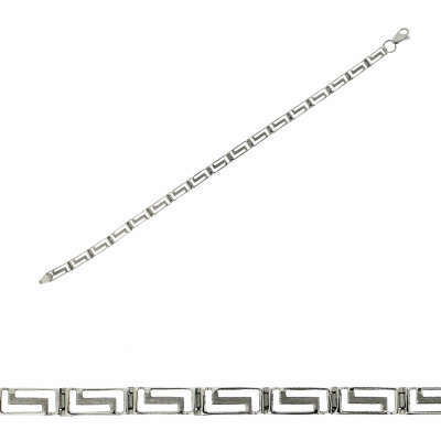 Armband 925/- Sterlingsilber rhodiniert 19 cm