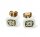 Ohrstecker 925/- Sterlingsilber rosé mit Keramik Zirkonia 8 x 8 mm